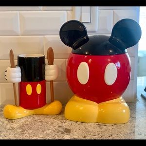 Mickey cookie jar and spatula holder
